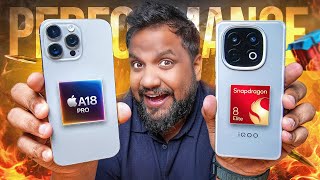 Snapdragon 8 Elite vs Apple A18 Pro Performance Comparison ft. iQOO 13 & iPhone 16 Pro Max