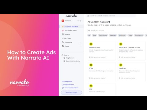 How to Create Ads With Narrato AI Ad Copy Generator