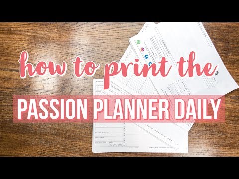 How to Print the Daily Passion Planner PDF