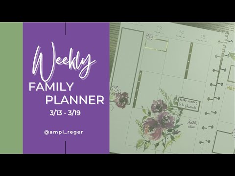 Weekly family planner - Catch all planner - Vertical layout - 3/13/23