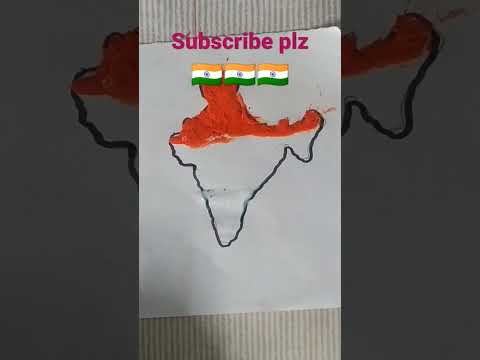 indian map with 3 colours🇮🇳🇮🇳🇮🇳🙂#shorts#imdepence day#viral#video#shorts