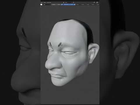 Is it the person with the newspaper? 3D Blender speedsculpt