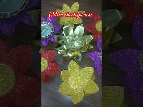 10/- రెండు Glitter flowers  #viralshorts#trending#glitter#glitterflower#artandcraft#diy