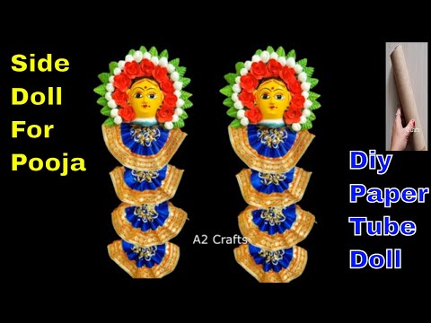 DIY Doll Making || Decorative side dolls for Lakshmi Pooja on Deepawali 2024