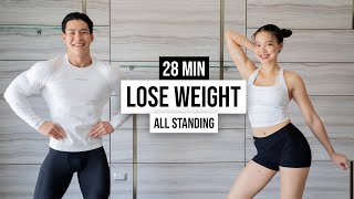 28 MIN WEIGHT LOSS CARDIO I all standing, no equipment, with modification, warm up & cool down