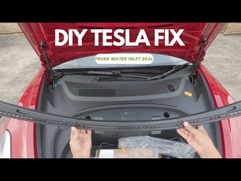 Cheap Tesla Accesory | Front Trunk Weather Seal Install | Model Y + Model 3 | Air and Water Seal