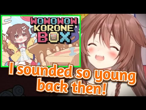 Korone Very Excited By Her Own Voice and References in WOWOWOW KORONE BOX [Hololive]