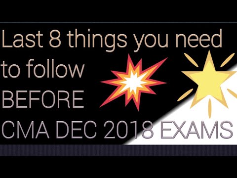 8 secrets to be followed in CMA exams