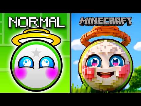 FIRE IN THE HOLE Normal Vs Minecraft Version | GD Animation