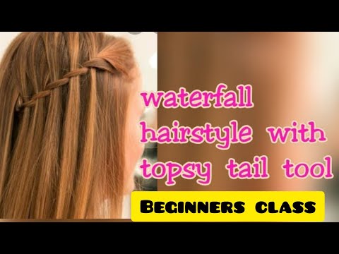 how to make waterfall hairstyle with topsy tail tool | kashees hairstyle rabeeca | open hairstyles |