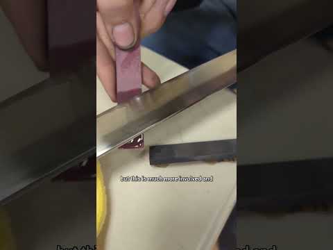 sharpening a #katana #sword with a ceramic sharpener