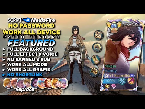 Skin Fanny Attack on Titan Mikasa No Password Mediafire | Full Effect & Voice - Patch Terbaru 2024