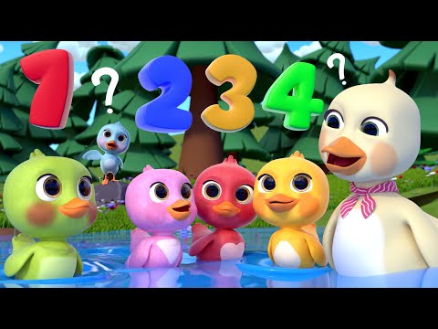 Five Little Ducklings Learn Numbers | Newborn Baby Songs & Nursery Rhymes