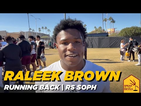 ASU RB Raleek Brown on his injury recovery