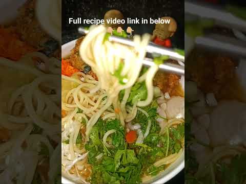 #chinnese special ramen soupy noodles with fried veg cutlet #recipe  #video #noodles @VegfoodiesJ