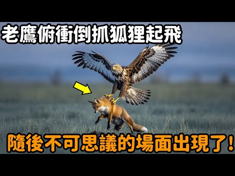 The eagle swooped down to catch the fox and took off  and then the scene in the air was unbelievabl