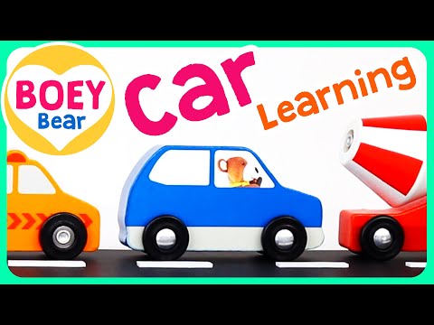 Traffic Jam! Toddler Learning Video CARS | Best Wooden Toy Car Learning Video for Kids! | Boey Bear