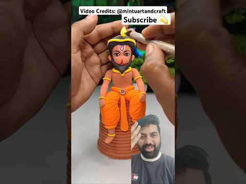 Hanuman Ji Making Clay Art by Mintu Art and Craft #shorts #shreeram #balaji #hanumanji #art #clayart