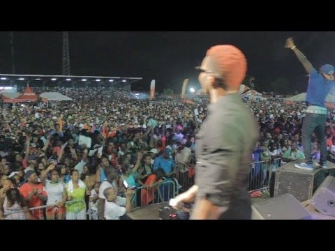 Konshens ft Rickman  TURBO WINE  performance live in Suriname (DIGICEL 4G SHOW) april 2014