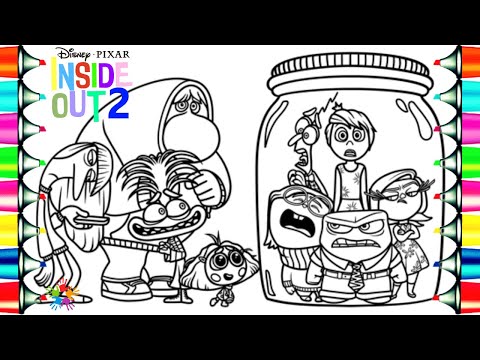 Inside Out 2 Coloring Pages / Envy Anxiety Joy Anger Disgust Sadness Fear Ennui Embarrassment / NCS