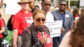 Tonya Bah (Tbah) at the "May Day of Advocacy for Philly Schools"