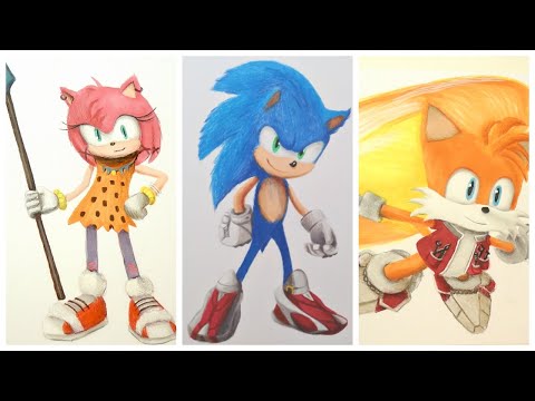 Drawing Sonic Prime Compilation: Sonic, Tails and Amy Rose