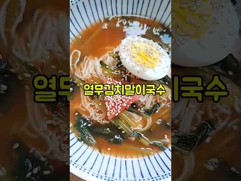 열무김치말이국수 만들기/냉면육수 활용한 열무국수 육수 만드는법/열무물국수 레시피/#shorts