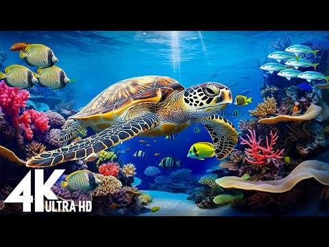 Ocean 4K - Beautiful Coral Reef Fish in Aquarium, Sea Animals for Relaxation, 4K Video Ultra HD