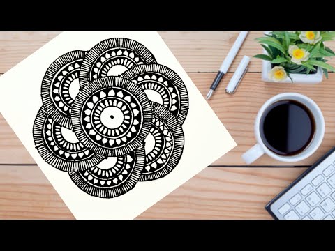 How to draw easy mandala art for beginners, mandala art tutorial for beginners step by step,