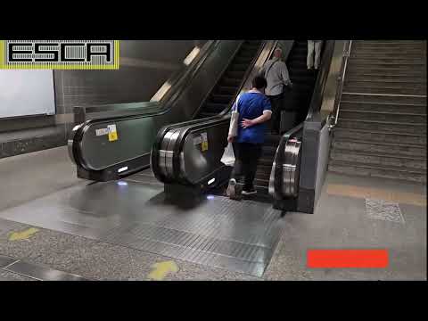 [Thailand] Phetchaburi station escalator up Mitsubishi