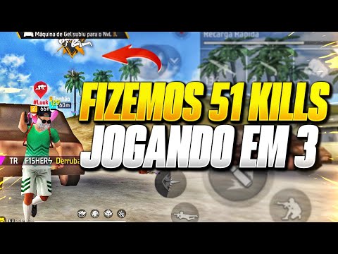 JOGAMOS EM 3 E ISSO ACONTECEU😱IPhone XR💚HIGHLIGHTS EM CAMPEONATOS DE FREE FIRE💙