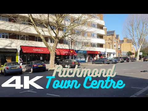 City Walking Tour - Richmond Hill 🙴 Richmond Town Centre - London Walk - 4K