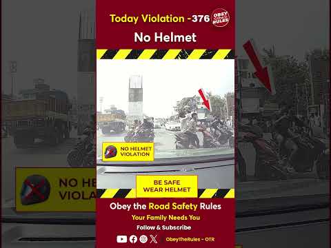 Today Violation 376 - Keep your ride safe with a helmet #chennaitrafficpolice #otr #obeytherules