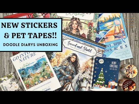 PLANNER STICKER SALE HAUL! | Doodle Diarys unboxing & flip through | New sticker books & PET tapes!