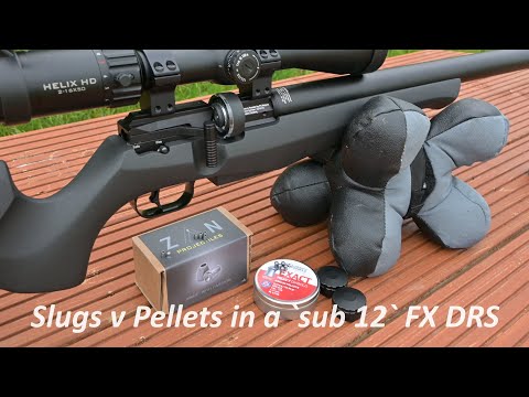 FX DRS Sub 12 ft-lbs, Pellets V Slugs at 50 metres