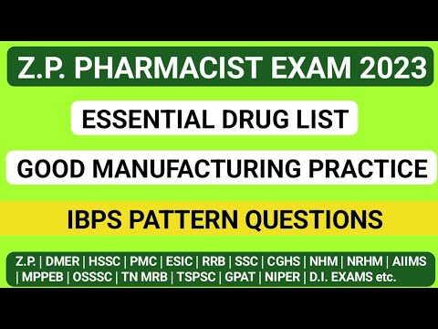 ZP PHARMACIST IBPS PATTERN QUESTIONS | जिल्हा परिषद भरती औषध निर्माण अधिकारी 2023