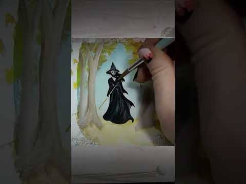 The witches thanksgiving #watercolorpainting #shorts #artofwatercolor #watercolorart #watercoloring