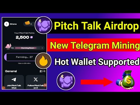 Pitch talk airdrop | Hot Mining Supported Project | Pitch Talk Telegram Bot  .