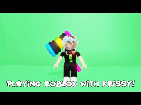 Playing roblox with my friend Krissy!