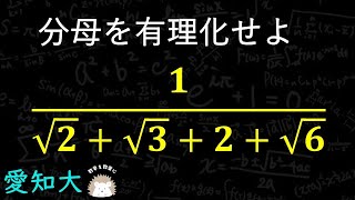 分母の有理化　愛知大