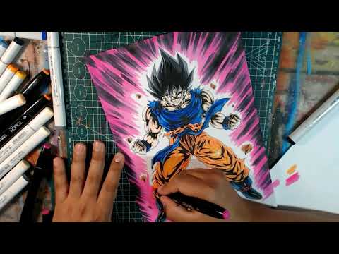 How to Draw Goku Dragon Ball Z | Neon Artwork |