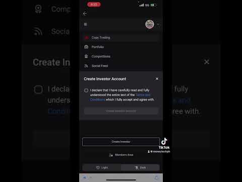 CREATING AN INVESTOR ACCOUNT FOR COPY TRADING #moneytechph #trading #forexph #forextrading
