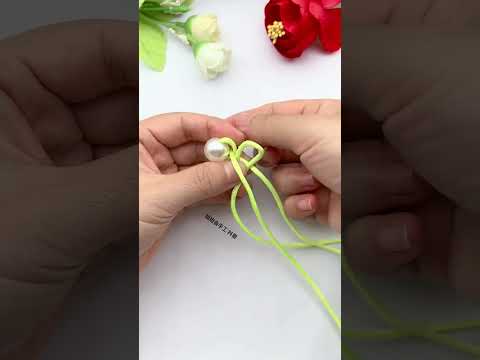 Lucky four-leaf clover rope braiding skills sharing handmade DIY pendant jewelry knotting tutori