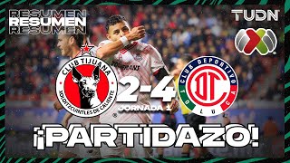 HIGHLIGHTS | Tijuana 2-4 Toluca | Liga Mx - CL2025 J1 | TUDN