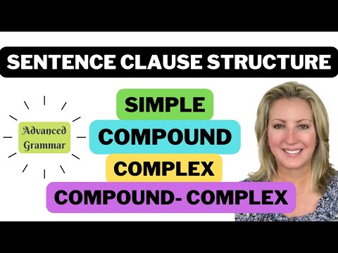 Sentence Clause Structure: Simple, Compound, Complex, and Compound Complex Sentences