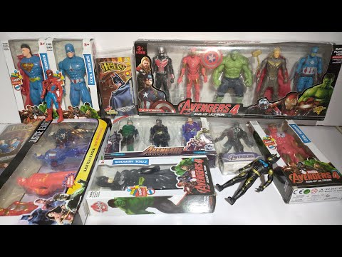 AVENGERS TOYS/Action Figure/Unboxing/Cheap Price/Ironman, Batman, Spiderman, Superman/Toys/ASMR