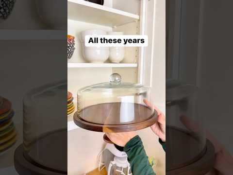 Best way to store a cake stand #cakestand #cakes #cabinets #kitchenstorage