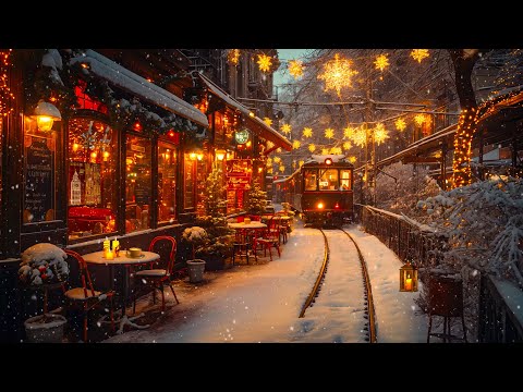 Cozy Winter Jazz Music for Study, Work ☕ Outdoor Coffee Ambience ~ Elegant Piano Jazz