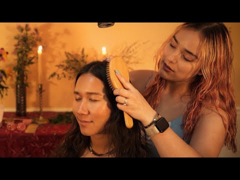 Ultimate ASMR Hair Play & Brushing for @semideasmr 🩷 Real Person ⛈️ Natural Rain Sounds