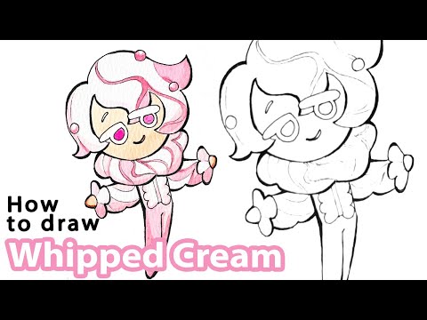 How to draw Whipped Cream from Cookie Run Ovenbreak